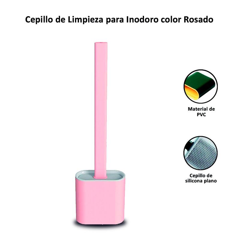 GENERICO - Cepillo de Limpieza para Inodoro Rosado