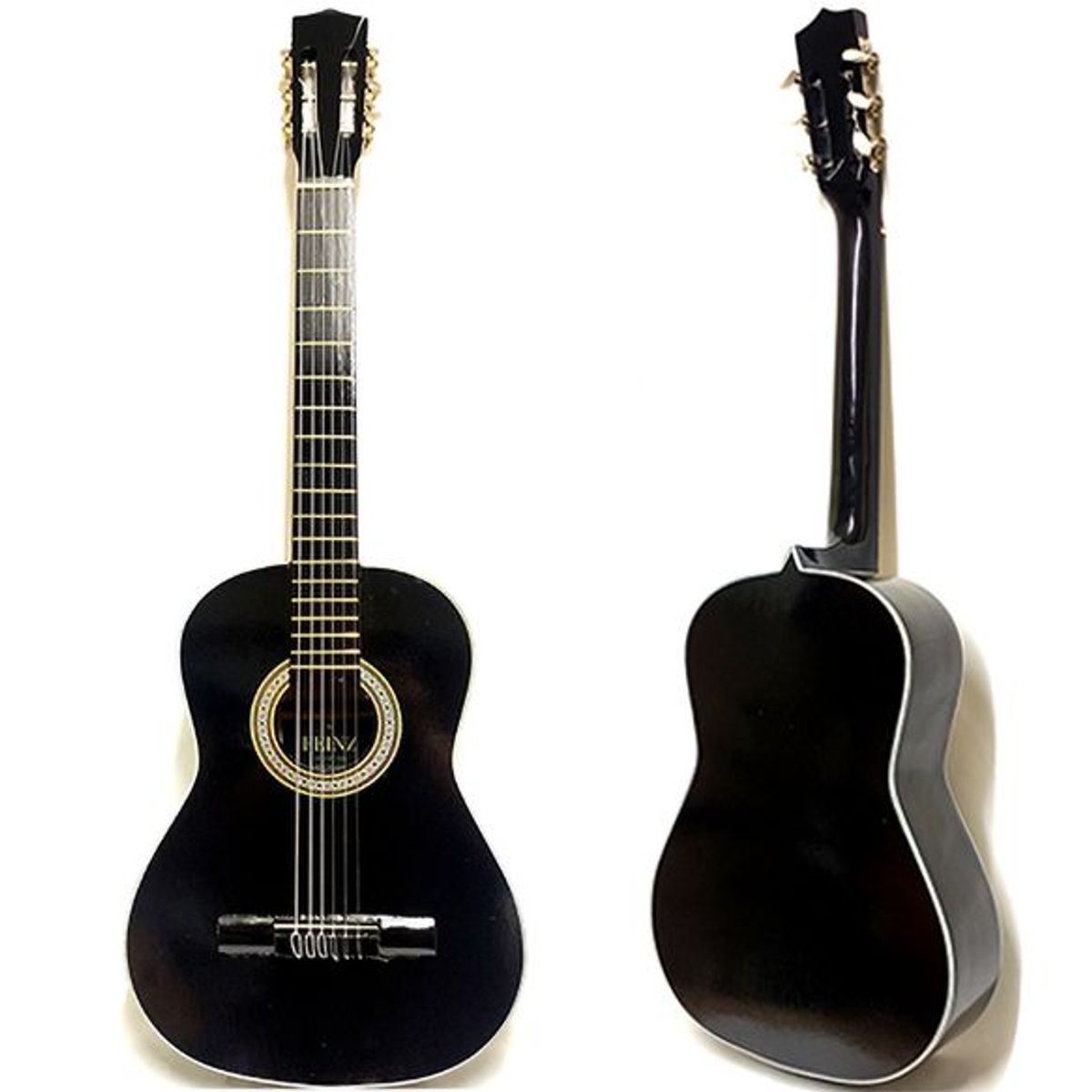 FEINZ - Guitarra Acústica Clasica de Estudio en Acabado Rustico BK.