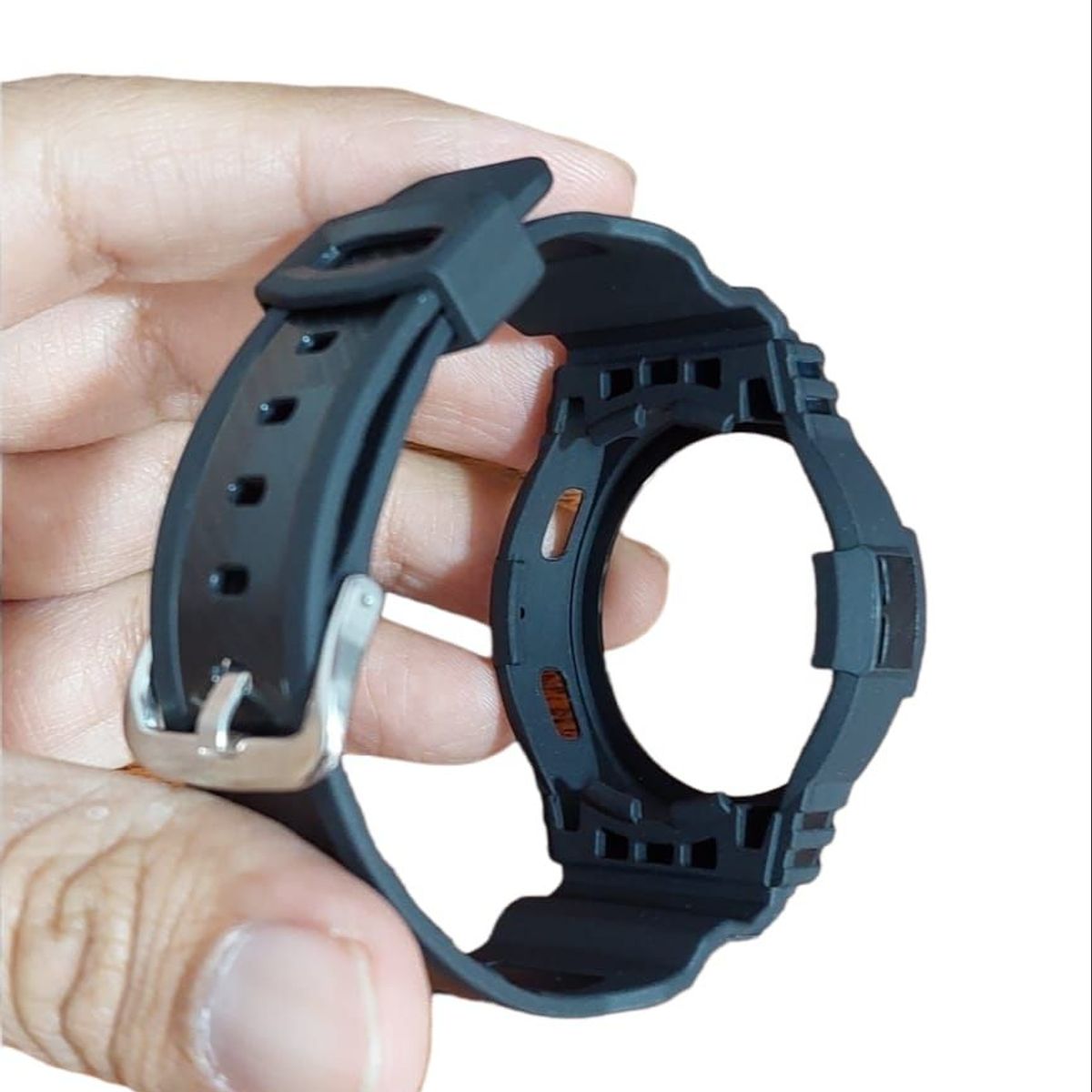 GENERICO - Correa + Case Armor para SAMSUNG GALAXY WATCH 4 DE 40MM - Negro