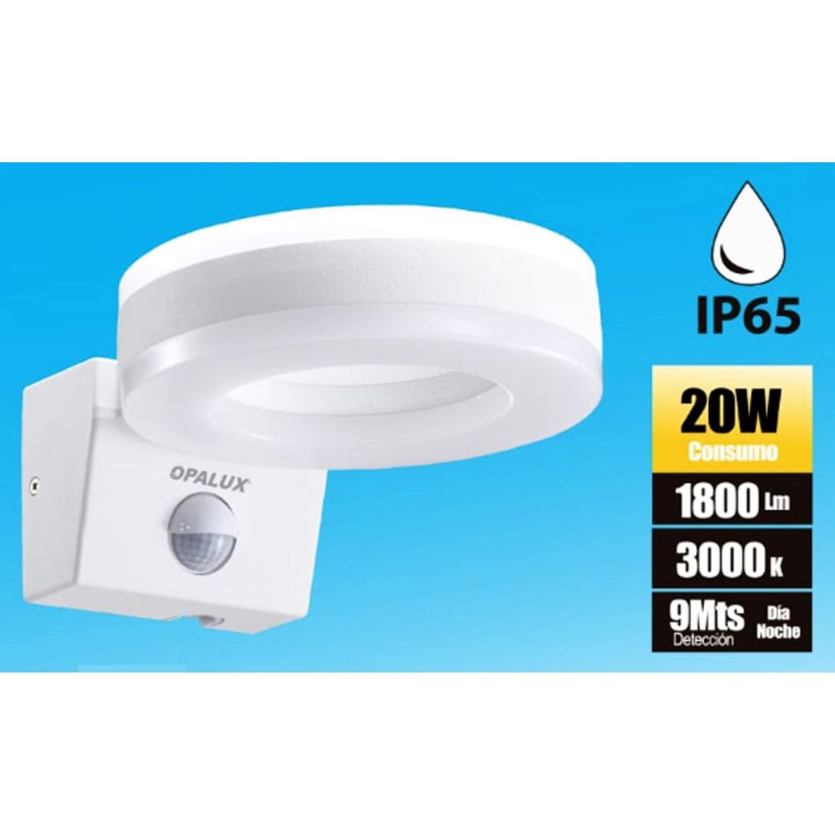 OPALUX - Lampara led para interior o exterior Aplique Opalux