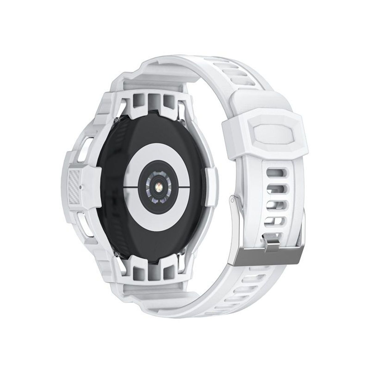 GENERICO - Correa + Case Armor para SAMSUNG GALAXY WATCH 4 DE 46MM - Blanco