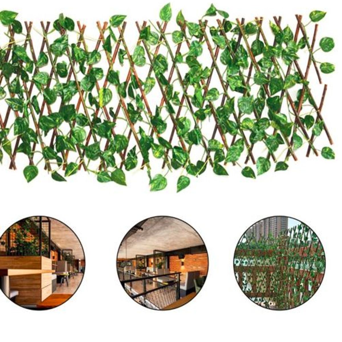 GENERICO - Cerca Reja Valla Extensible de Plantas Artificial de Jardín Treillage