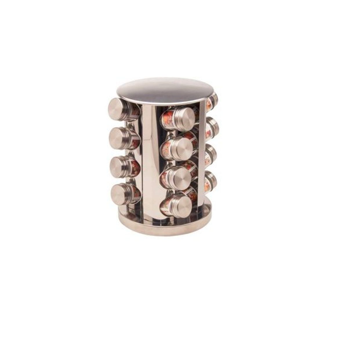 GENERICO - Condiméntero de Acero Inoxidable de 16 frascos