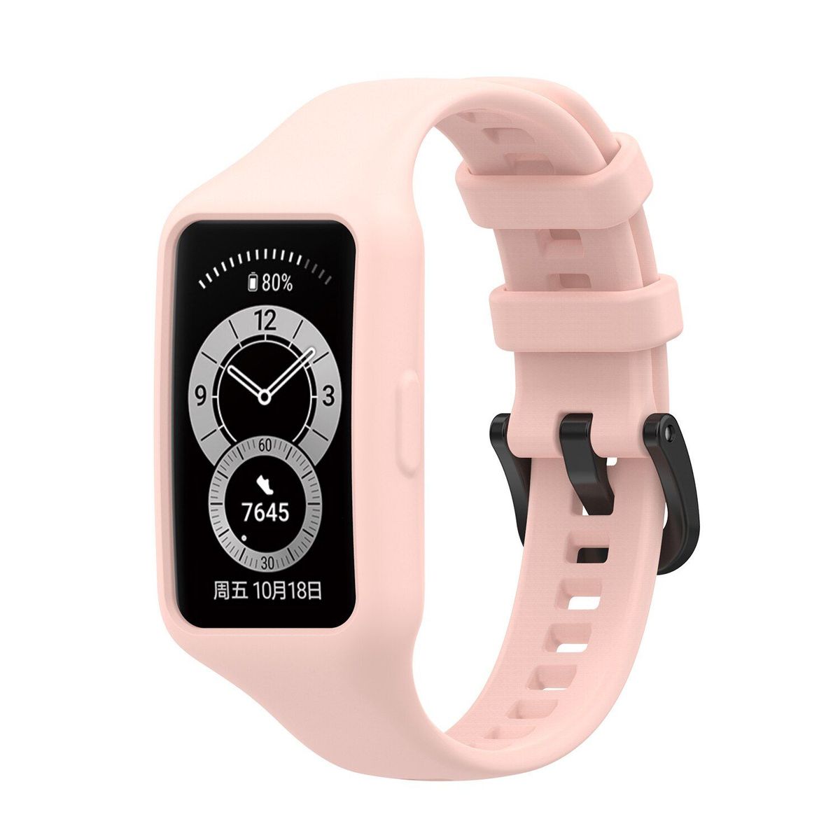 GENERICO - Correa con Case Silicona para HUAWEI WATCH BAND 6 - Rosa