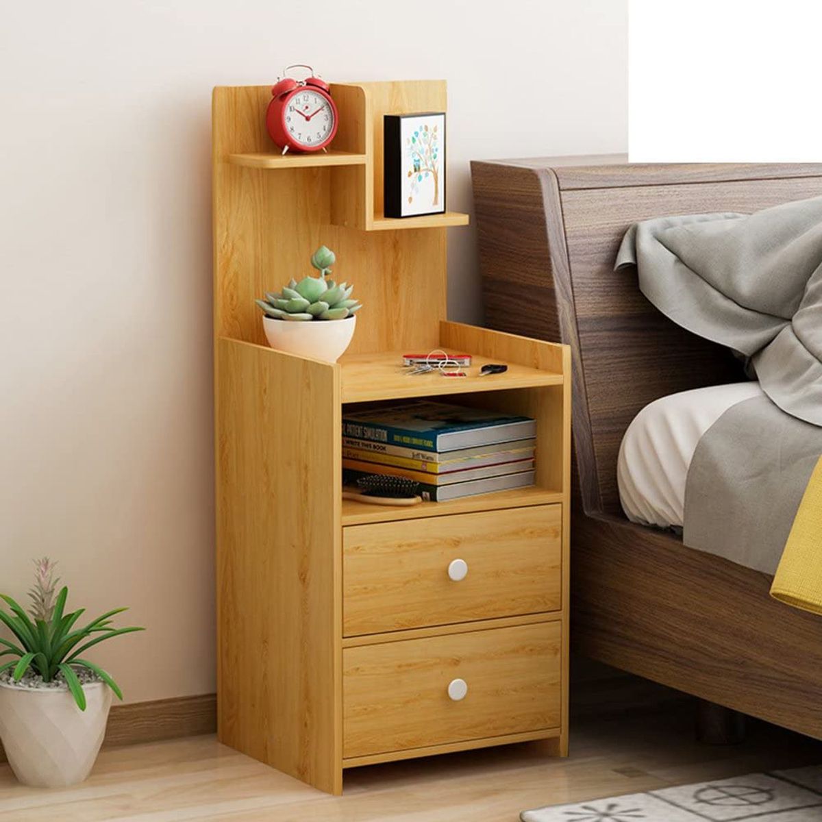 VILLA HOGAR - Velador con dos cajones bulma