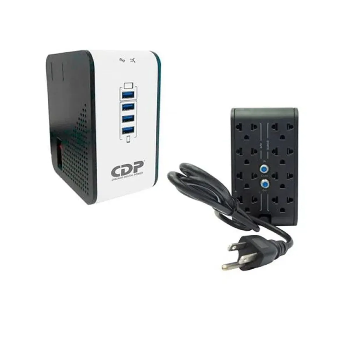 CDP - Estabilizador CDP R2CU-AVR1008I 1000VA/720W 8 Salidas 4 Port USB