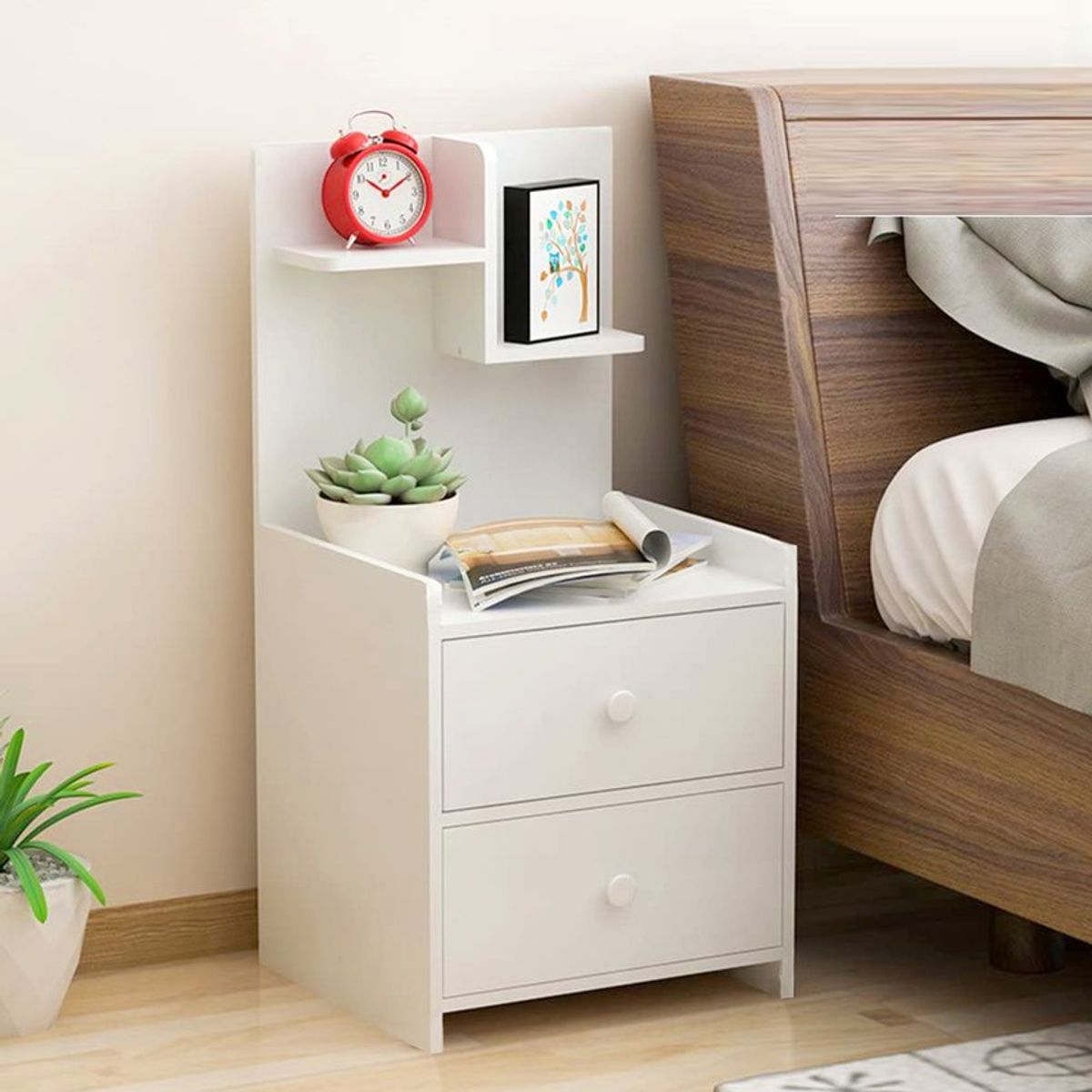 VILLA HOGAR - Velador con dos cajones bulma