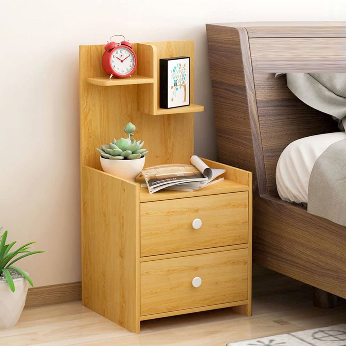 VILLA HOGAR - Velador con dos cajones bulma