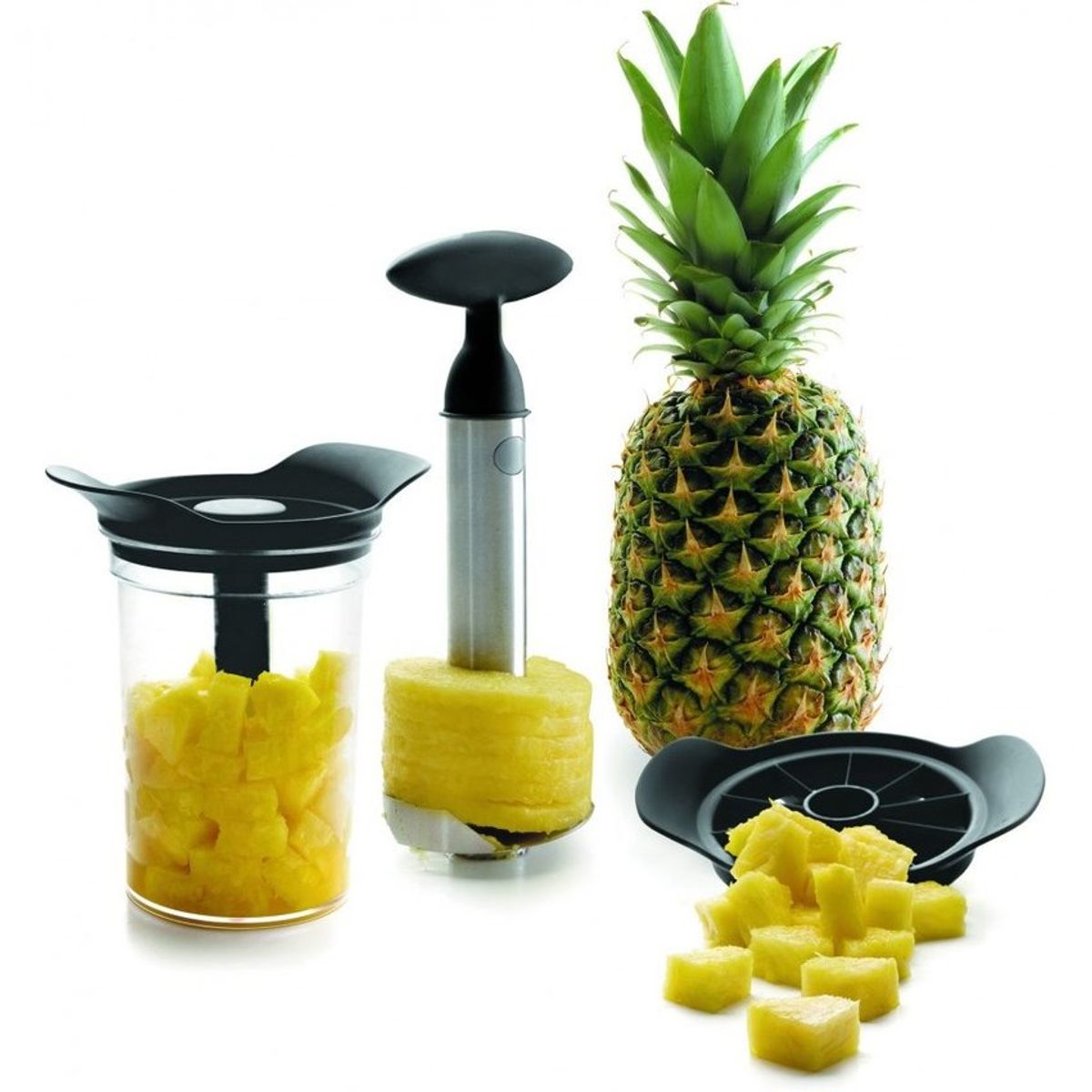 GENERICO - Pelador de piña acero inoxidable cocina cortadora fruta peladora