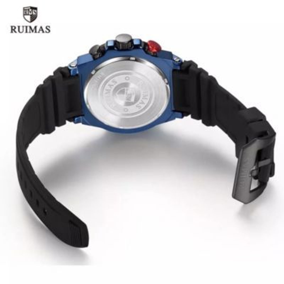 RUIMAS - Reloj Ruimas Acero Azul Negro y Silicona Negro RUI-24