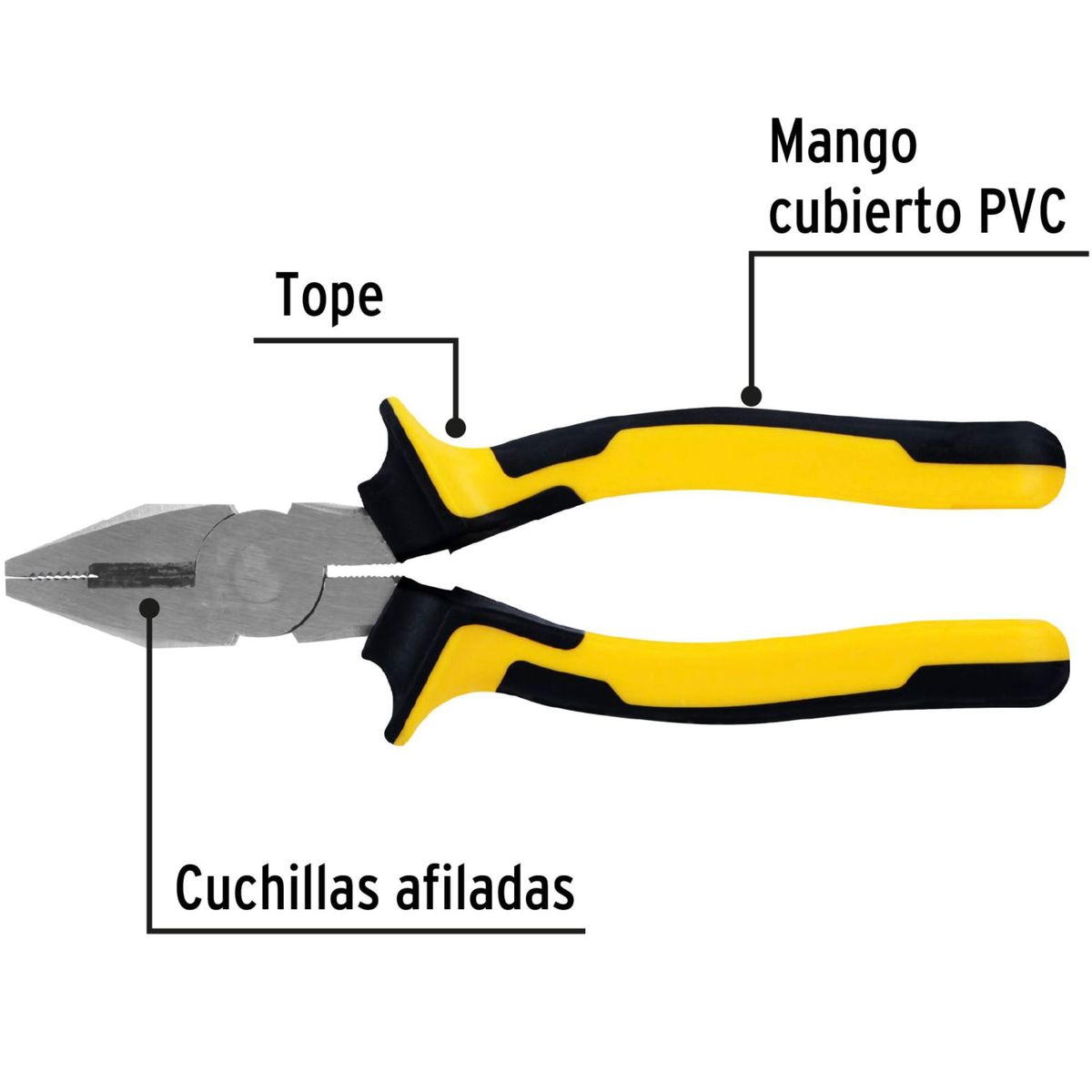 PRETUL - Alicate universal dieléctrico 7p mango Confort Grip Pretul
