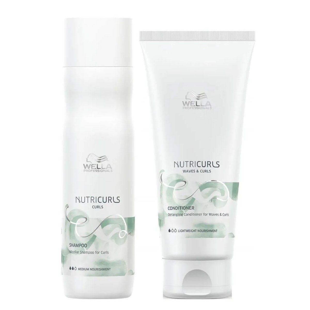 WELLA - Shampoo Micelar Para Rizos 250ml+ Acondicionador Wella Nutricurls