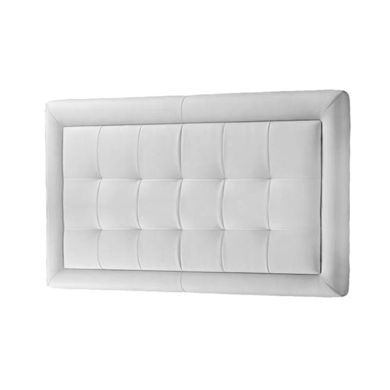 MAVISAC - Cabecera Square Mavisac Plaza King Color Blanco - Ultra Cuero
