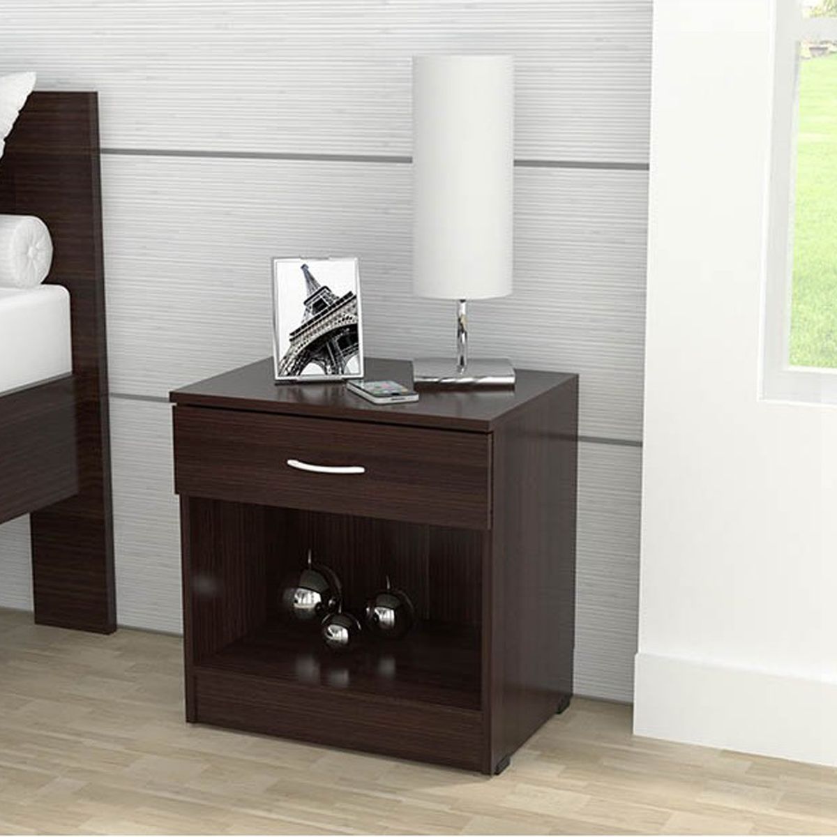 VILLA HOGAR - Velador Reiven de 1 cajón