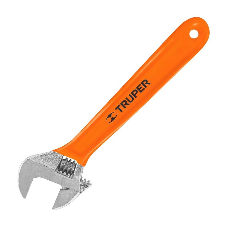TRUPER - Llave francesa 10 cromada mango de PVC Truper