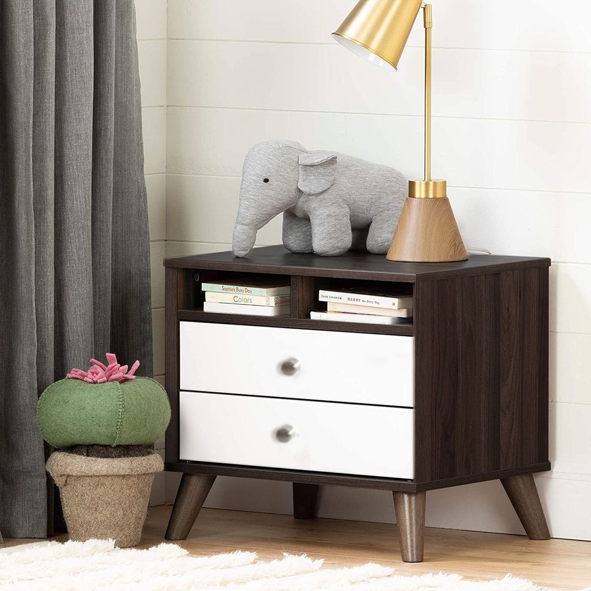 VILLA HOGAR - Velador Mina con 2 cajones