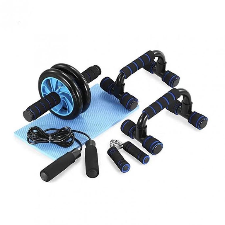 Set Entrenamiento Salta soga + Hand Grip + Rueda Abdominal Roller ...