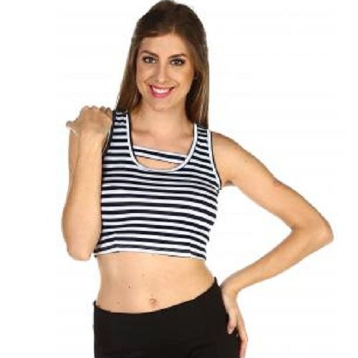 GENERICO - Blusa Mujer Bustier Lineas - Nathalie Love It - Azul