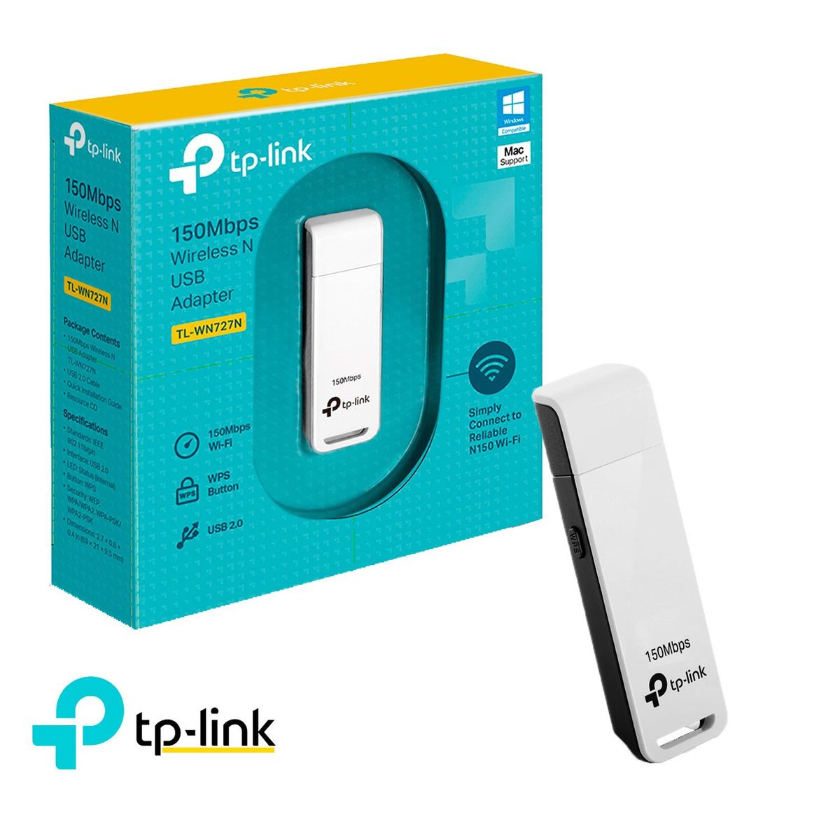 TP LINK - TP-Link Adaptador Usb TL-WN727N Inalámbrico 2,4 GHz 150Mbps