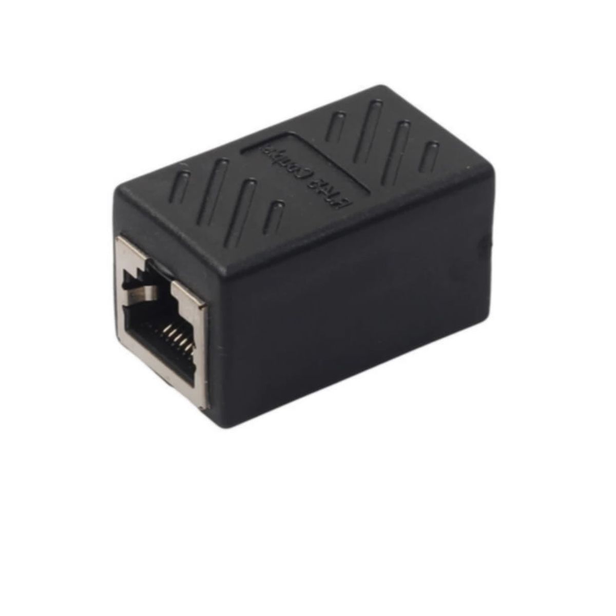 GENERICO - Adaptador de conector Lan de red hembra a hembra Negro