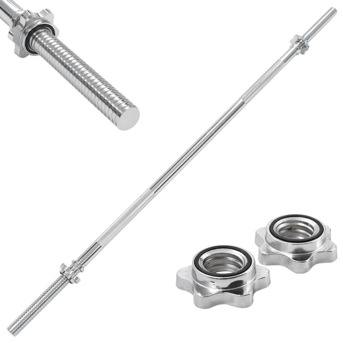 HOLGU - Barra Recta Cromada De 180m