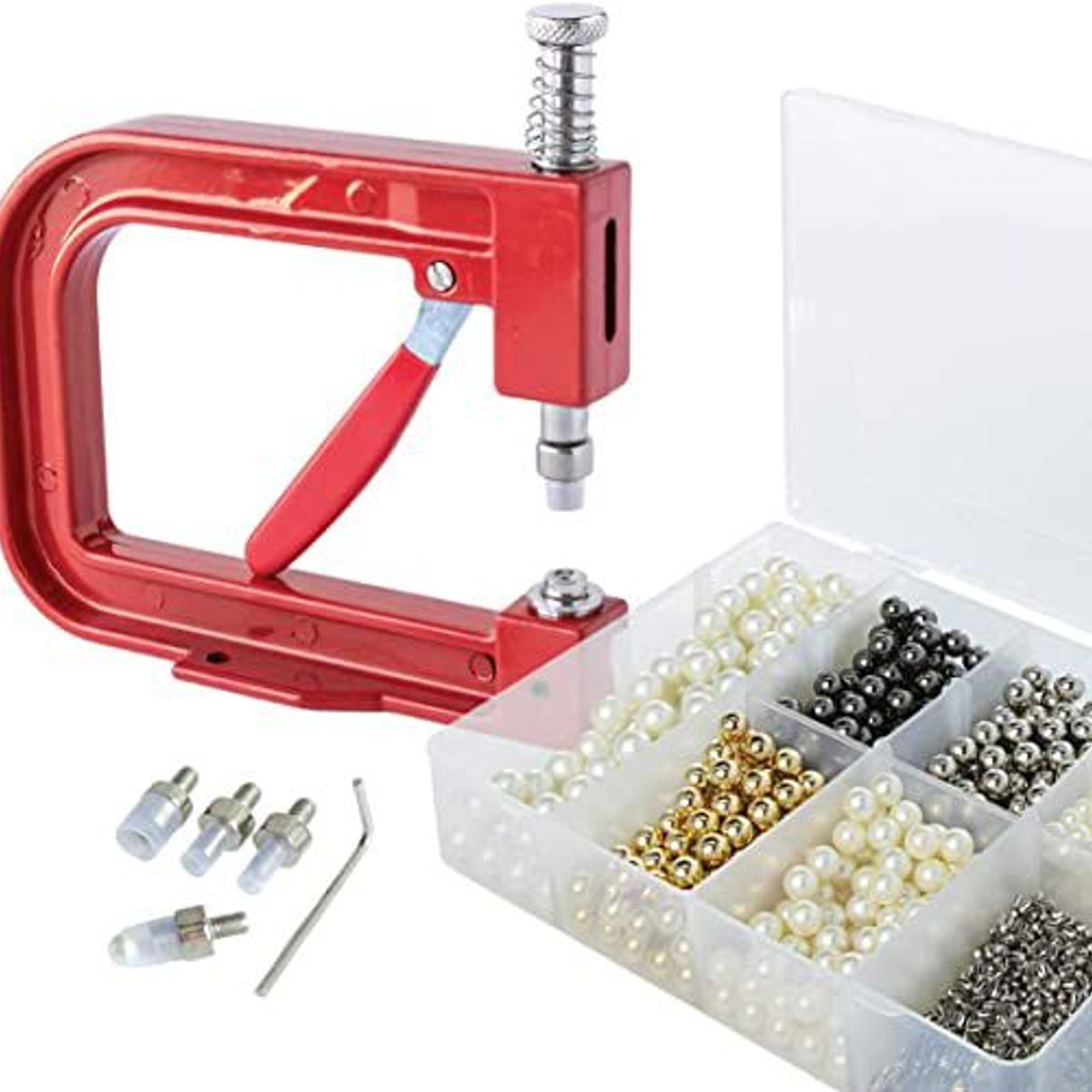 GENERICO - Máquina Para Aplicación Manual de Perlas con 5 Boquillas KIT