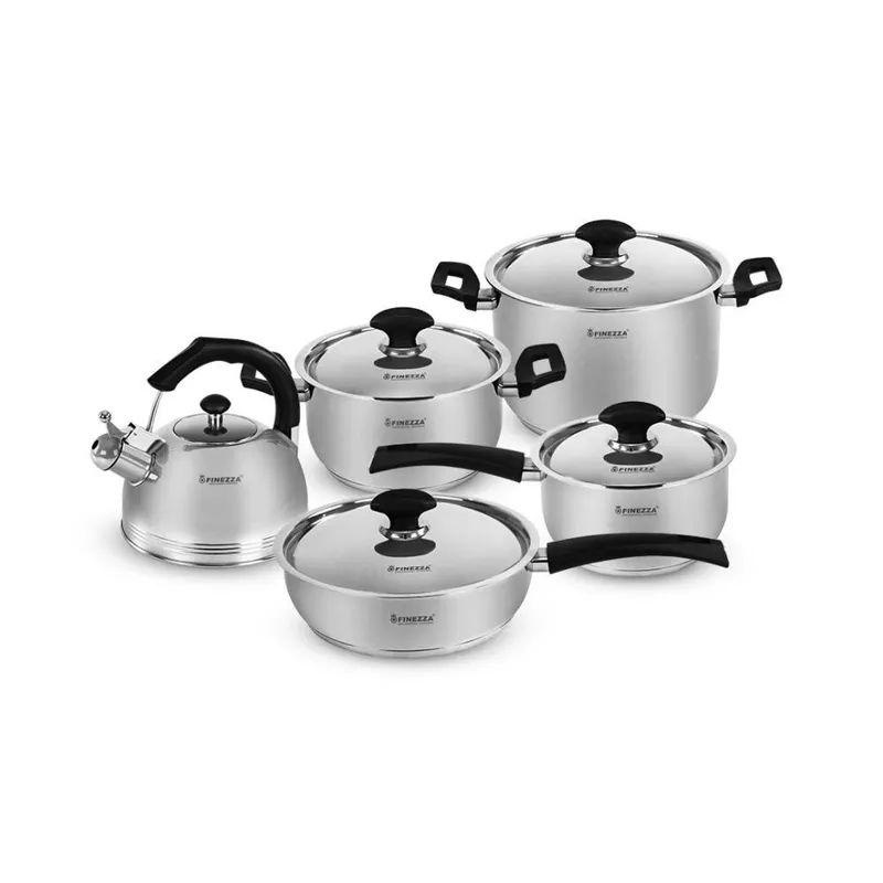 FINEZZA - SET DE OLLAS ACERO INOXIDABLE FINEZZA 10PZAS FZ-1060TG-IN