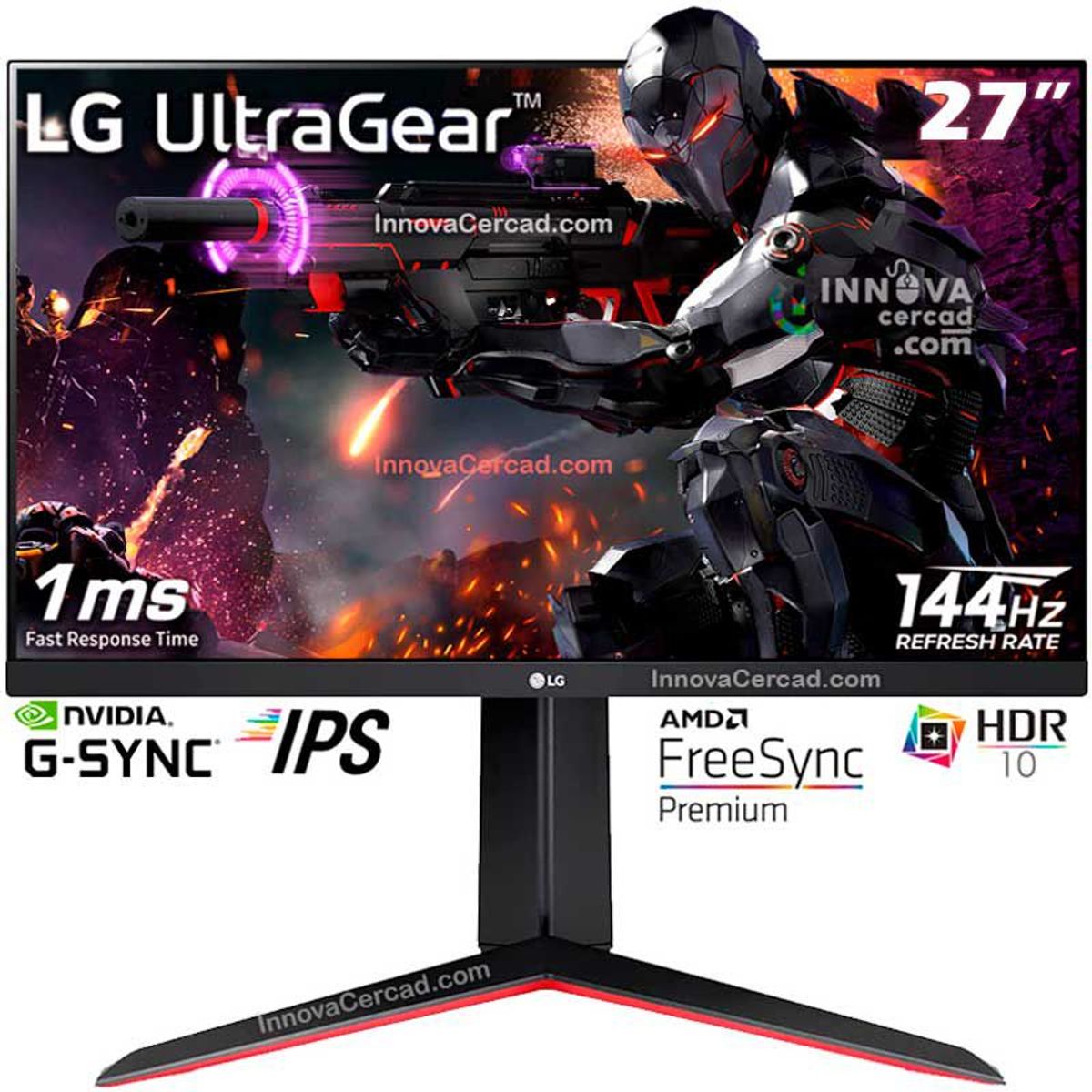LG - Monitor LG UltraGear 27GN65R-B 27 IPS 144HZ 1Ms HDR10 G-SYNC