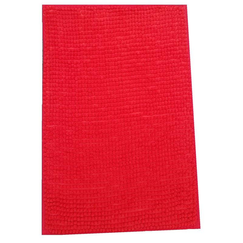 GENERICO - Alfombra de baño Piso de felpa de 60x40cm - Rojo