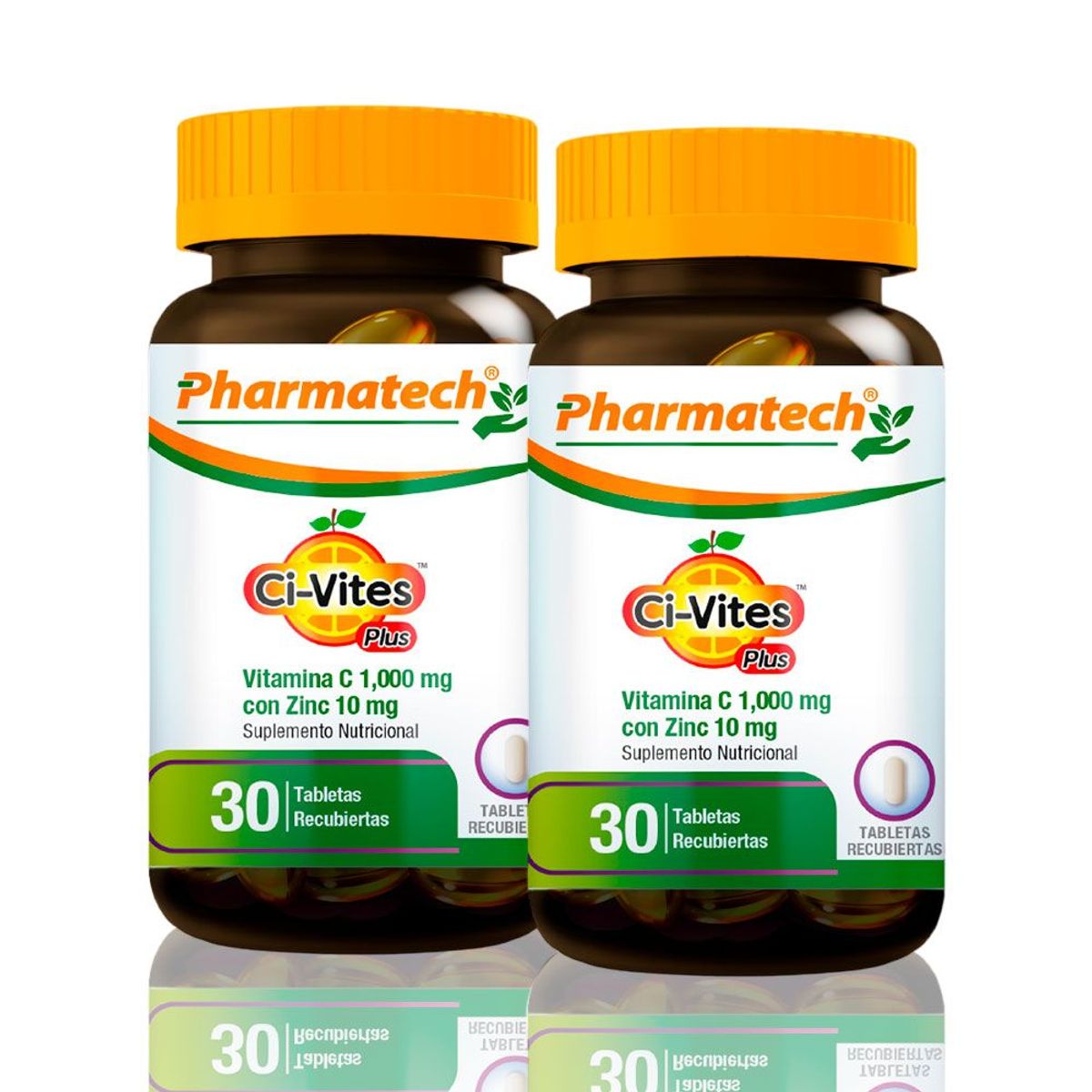 PHARMATECH - Vamina C 1000Mcg / Zinc 10Mg Pharmatech 30 Tabletas Pack X2