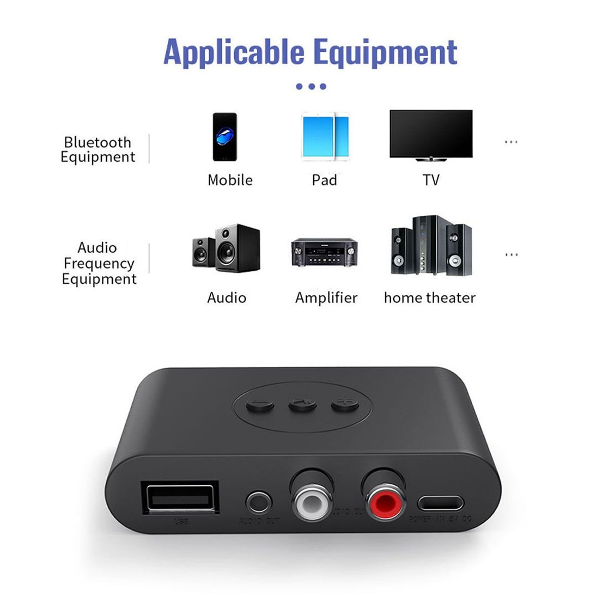 UNIVERSAL - Receptor de Audio con Bluetooth 5.3 Adaptador Inalámbrico
