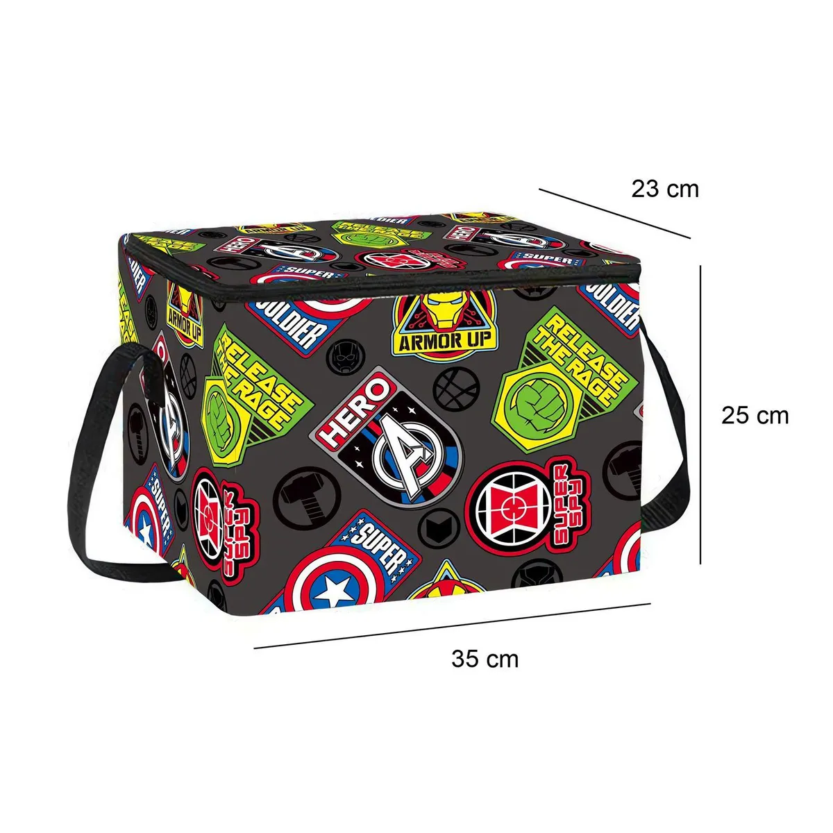 MARVEL - Soft Cooler 20 Litros - Modelo Avengers - Colección Marvel