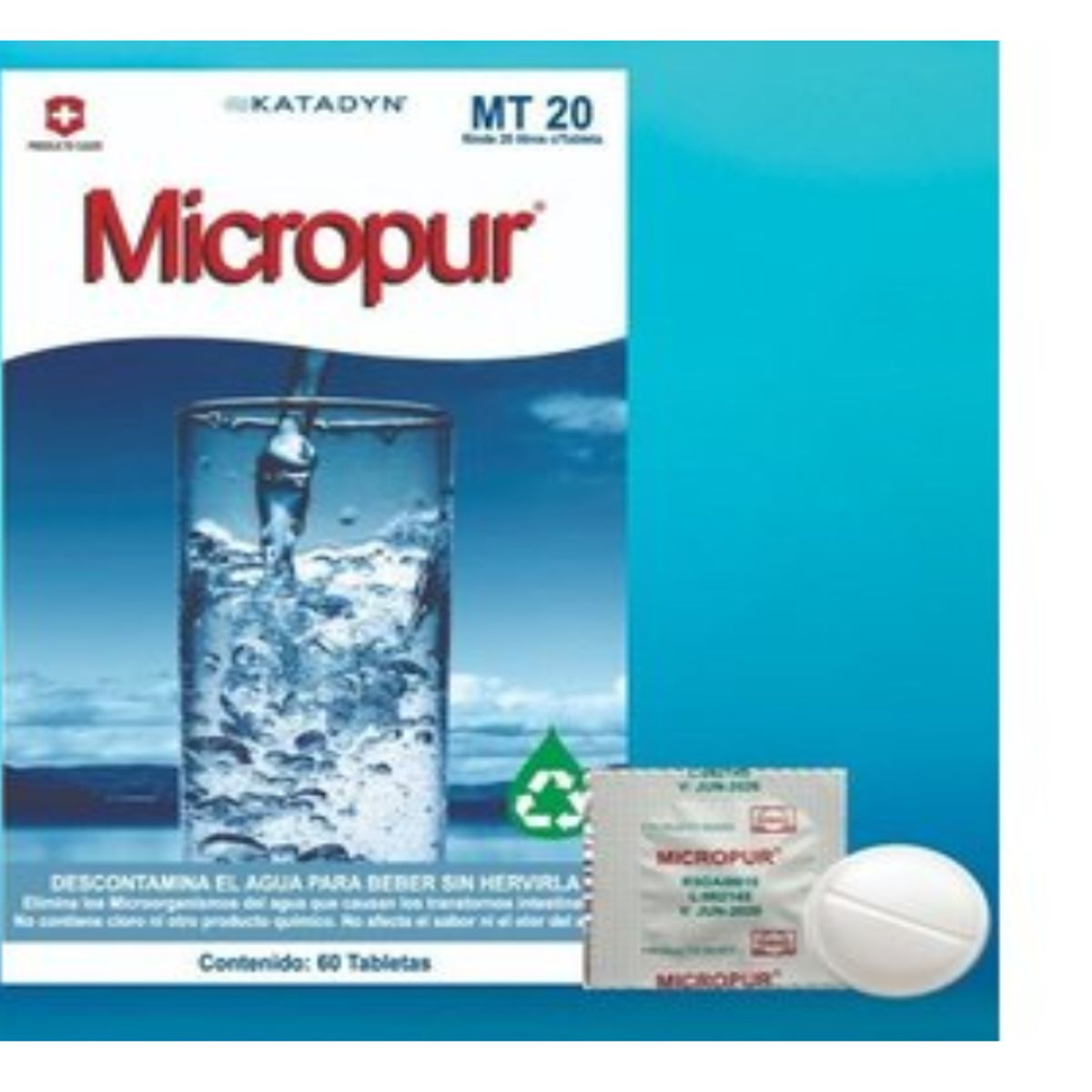 GENERICO - 10 Pastillas purificadoras de agua MICROPUR