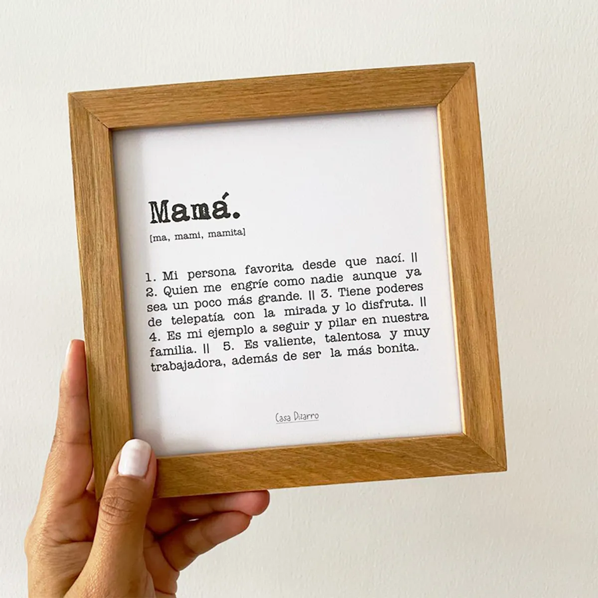 CASA PIZARRO - Cuadro regalo para mamá 17x17cm