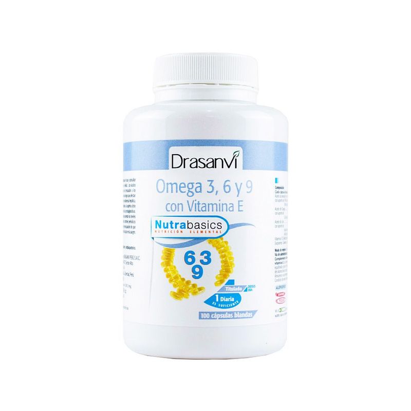 DRASANVI - Omega 3,6 y 9 + Vitamina E 100 cápsulas