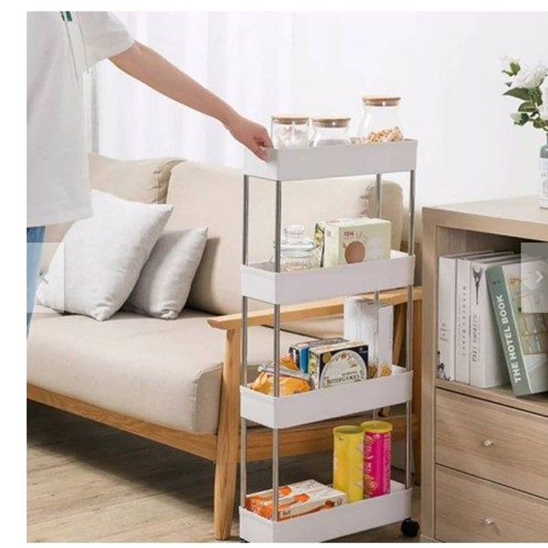 GENERICO - Organizador de baño lavandería de 4 niveles para espacio pequeños