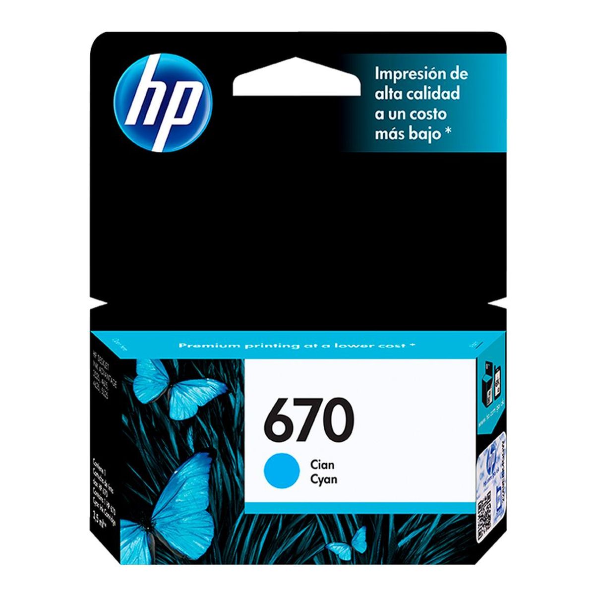 HP - Cartucho Tinta Hp 670 Cian Deskjet Ink Advantage 3525