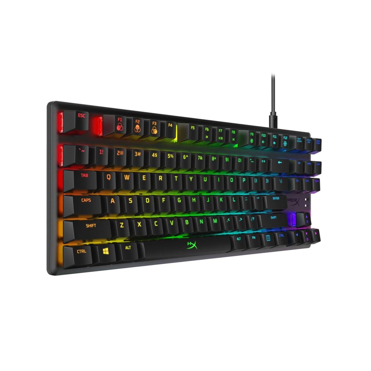HYPERX - Teclado Gamer HyperX Alloy Origins Core ABS - US HX Red - Negro