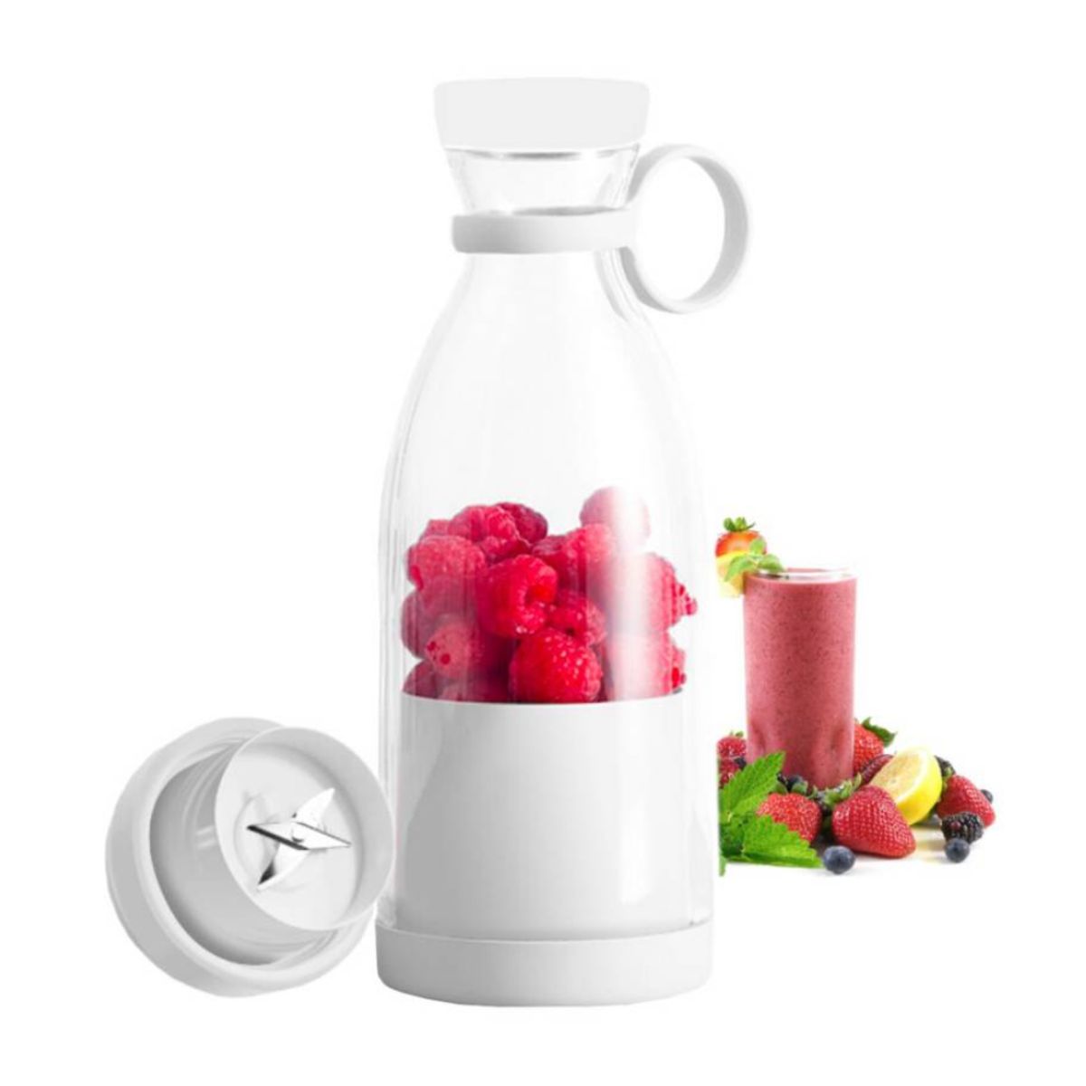 INSPIRA - Botella Licuadora Portátil Recargable USB Blanco 420 ml