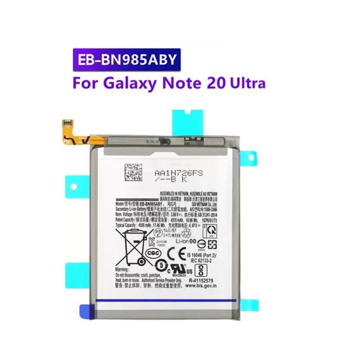 GENERICO - BATERIA SAMSUNG NOTE 20 ULTRA TORIGINAL-SM NUEVO