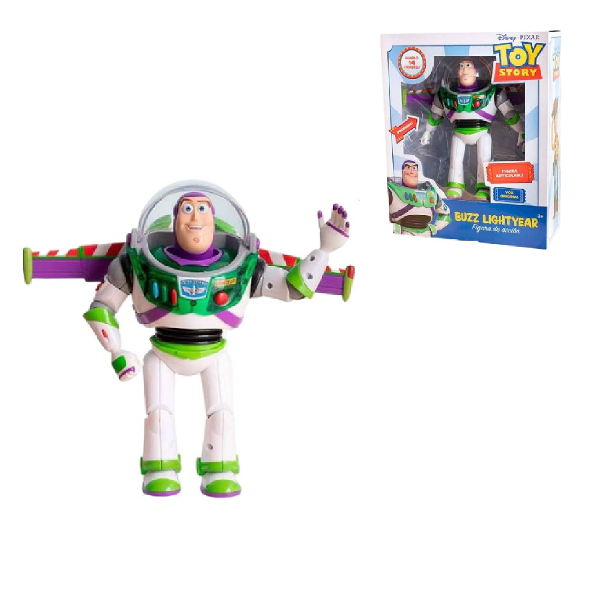 DISNEY - Buzzlightyear Toy Story Disney 25 cm Alto con 14 Frases