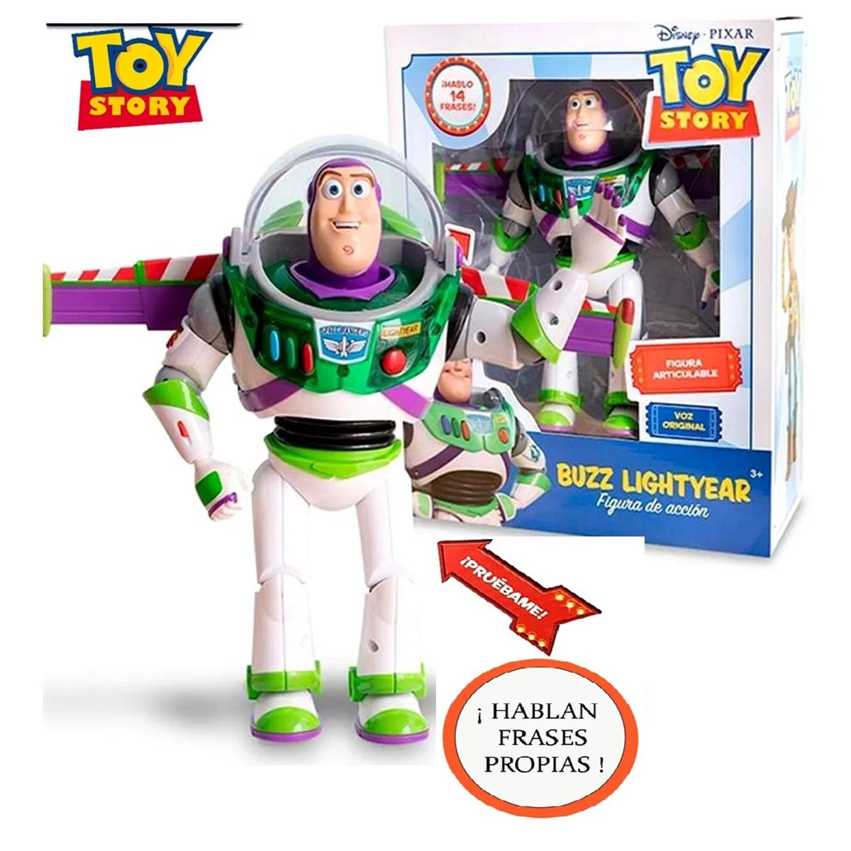 DISNEY - Buzzlightyear Toy Story Disney 25 cm Alto con 14 Frases