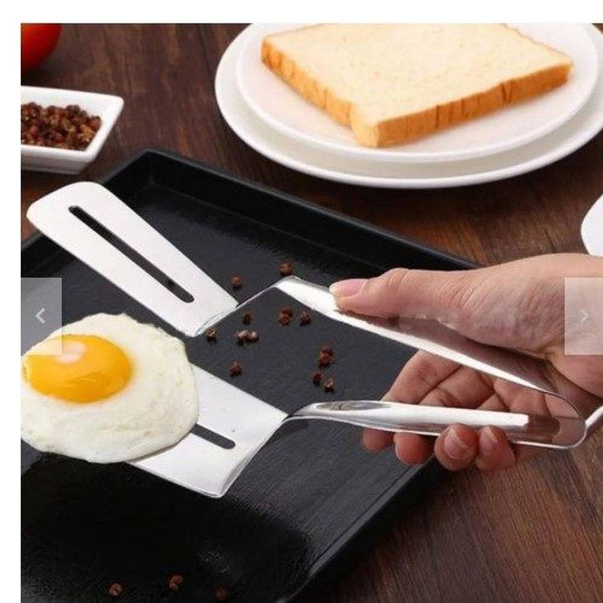 GENERICO - Utensilio de cocina pinza de acero inoxidable para frituras