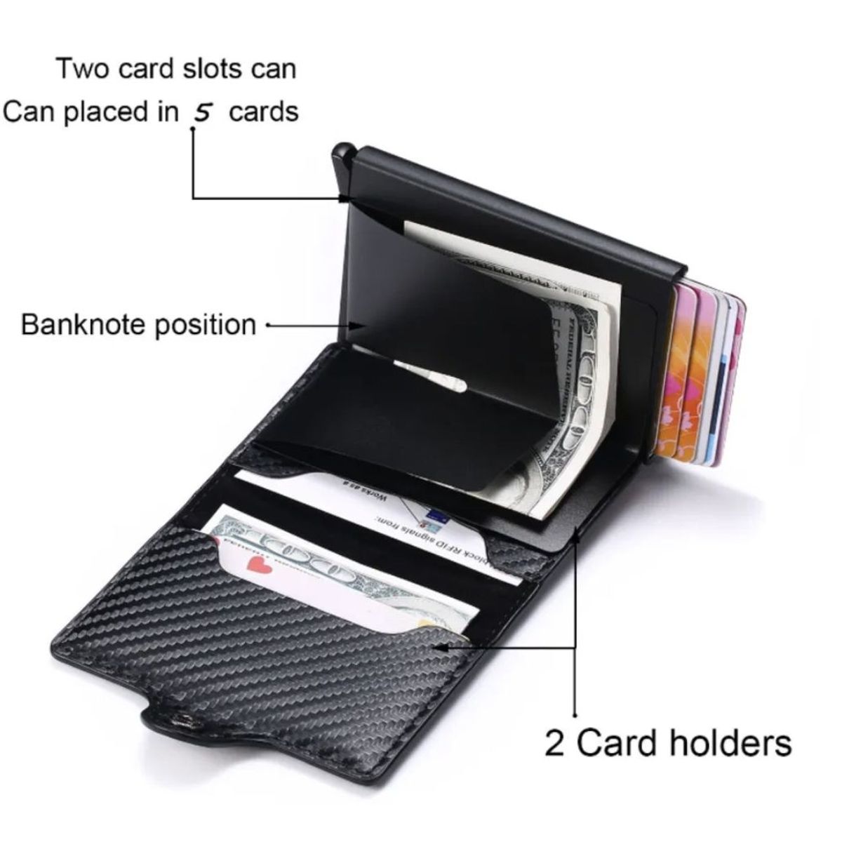 GENERICO - BILLETERA SMART BILLETERA INTELIGENTE TARJETERO ANTI RFID