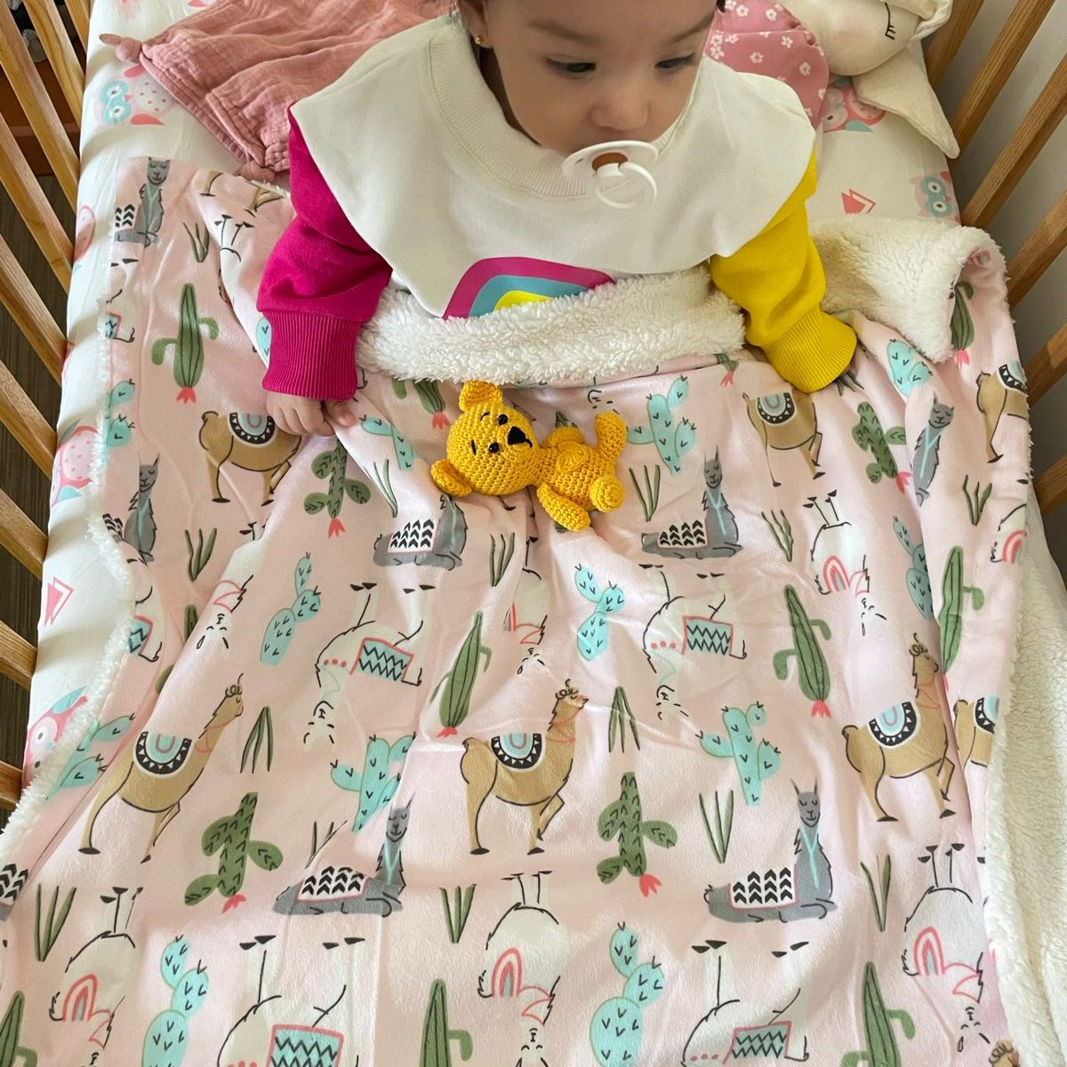 HUDSON - MANTA DE SHERPA PARA BEBES - LLAMAS