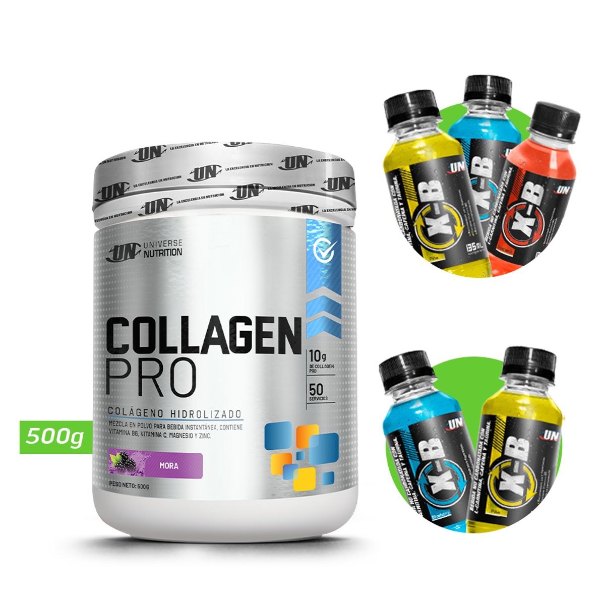 UNIVERSE NUTRITION - Collagen pro 500gr colágeno un mora + regalos