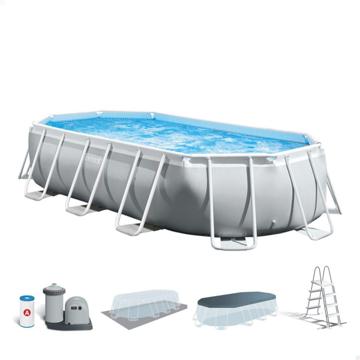 INTEX - Piscina Estructural Prism Frame 610x305x122cm Intex