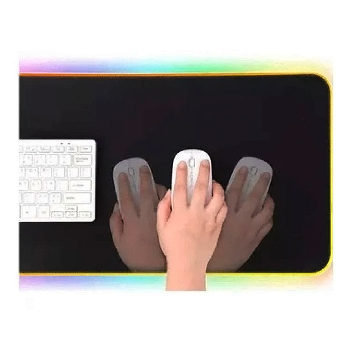 SEISA - Pad Mouse Gamer Rgb Retro Alfombrilla Iluminada De 80cmx30cm