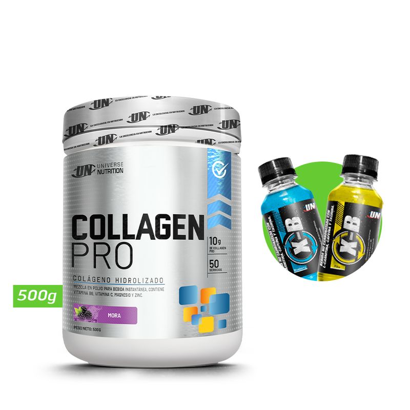 UNIVERSE NUTRITION - Collagen pro 500gr colágeno un mora + regalos