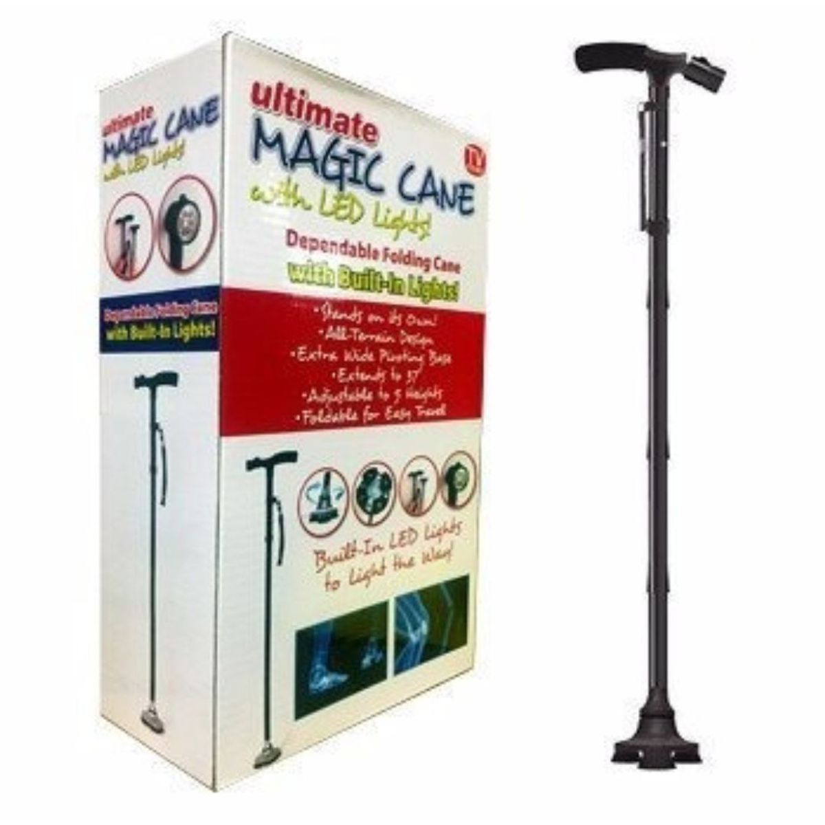 OEM - Bastón Plegable de Aluminio Ajustable